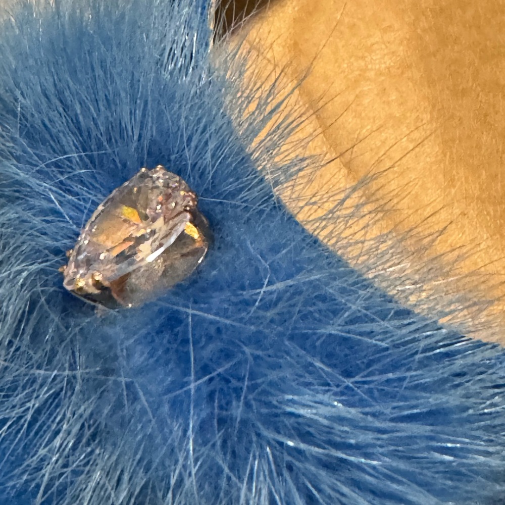 Forever Vibrant Blue Heels with Faux feather Bridal - Picture 4 of 9